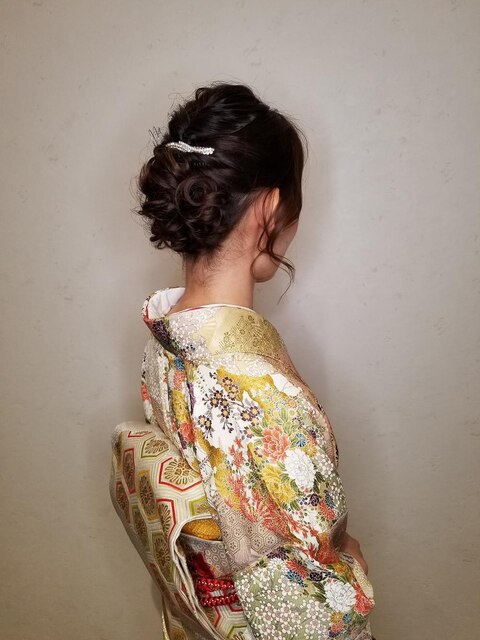 【Luccica】訪問着の着付け+ヘアセット