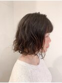 ふんわりボブパーマ×40代大人の抜け感