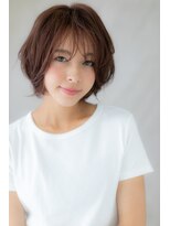 モッズヘア 越谷(mod's hair)&nbsp;シースルーバングくせ毛風大人ボブショートY越谷20代30代40代!