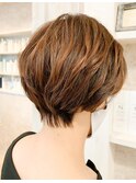 福山市美容室Caary ふわっとパーマでオシャレショートスタイル