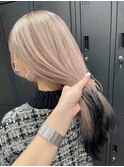 2430外国人風カラーブロンドヘア逆グラデーション艶感バイカラー