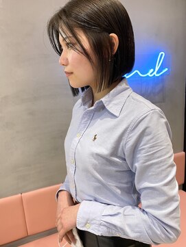 ロンドポレール 北千住(Lond polaire) 【伊勢】ぱつっとボブ/ネイビーブルー/ボブウルフ