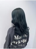 ブリーチなしダブルカラー ブルーブラック 暗め 暗髪