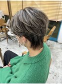 20代30代40代◎ブラウン×ホワイトベージュメッシュ