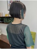 タッセルボブ/インナーカラーターコイズグリーン