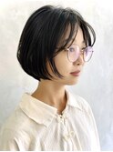 大人可愛い20代30代40代/小顔ショート/丸みショートボブ前髪長め