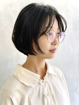 アンク(ank) 大人可愛い20代30代40代/小顔ショート/丸みショートボブ前髪長め