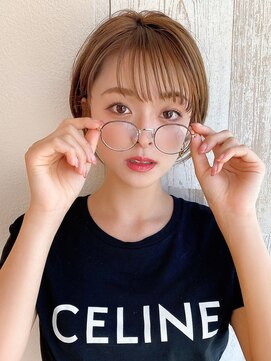 アフロート ディル(AFLOAT D'L) 大人かわいい 小顔 ショートボブ ひし形シルエット グレージュKI