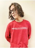 ”嶋津”メンズボブ外国人風パーマ