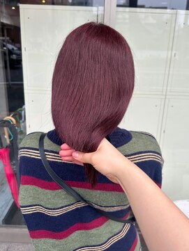 ミニム ヘアー(minim hair) 【minim×miku】ブリーチ1回カシスピンクと水素トリートメント