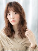 髪質改善ニュアンスパーマオリーブブラウンロングo古河20代30代