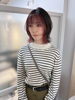 シダ(sida SAIIN) 20代30代インナーピンクレッドミディアムウルフ