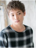 10代20代ハイトーンニュアンスパーマメンズショートX南越谷