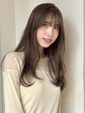 ローネス ギンザ(LONESS ginza) レイヤーカット/小顔カット/マロンベージュ/くすみベージュ