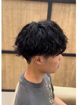 エッジ(EDGE)&nbsp;メンズ波巻きスパイラルパーマ刈り上げマッシュスタイル