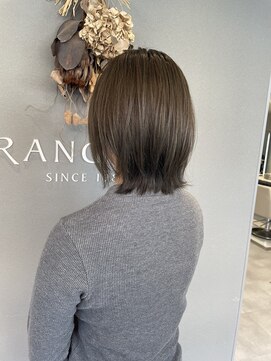 オレンジポップ 南行徳店(ORANGE POP) 外ハネ艶ボブ/レイヤーカット/オリーブベージュ/イルミナカラー