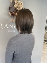 オレンジポップ 南行徳店(ORANGE POP) 外ハネ艶ボブ/レイヤーカット/オリーブベージュ/イルミナカラー