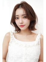 レイヤーボブ/20代30代大人かわいい/流れる顔周り