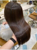 ミニウルフ髪質改善縮毛矯正酸性ストレートレイヤーカット/銀座