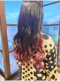 インナーカラー、ピンク