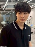 シャドウパーマ　スペインカールマッシュ　ブルーブラック3