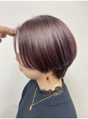 ハンサムショート×ピンクアッシュ