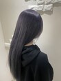 ヘア ル シェーヌ(hair le chene)&nbsp;全体をバイオレットカラーにし、抜けても可愛いスタイルです