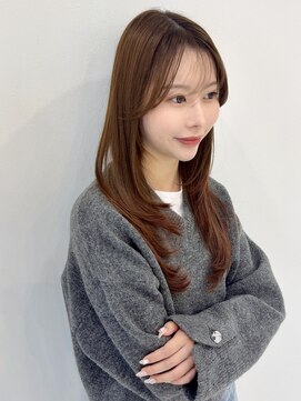 アイユー(ii+U) ワンカールレイヤー　ブラウンベージュ8トーン　2wayバング