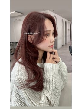 リッカ(LICCA) (licca内堀)レッドカラー/レイヤーカット/くびれヘア