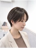 白髪率20%まで向け大人ハイライトショート【suiw】昭和町/天王寺