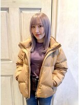 ロニカ 銀座(LOuNICA)&nbsp;レイヤーミディ×ラベンダー/ダブルカラー/艶感 #銀座#東銀座