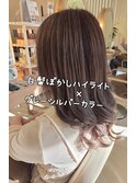 白髪ぼかしハイライト グレーシルバーカラー