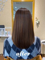 ヘアー リーフ(Hair Leaf)&nbsp;髪質改善ふわのびストレート　ビフォーアフター