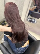 ペレ 原宿(PELE)&nbsp;ダークパープルナチュラルショート夏のヘアアレンジ原宿
