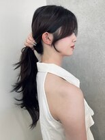 エラン トウキョウ 学芸大学店(elan tokyo)&nbsp;結んでも可愛い顔まわりカット/黒髪/デザインカット