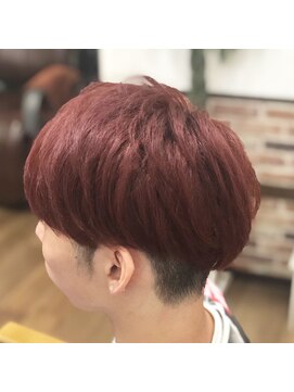 ヘアメイク ベル(hair make Belle) カシスピンク×ツーブロック×ショートマッシュ