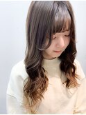 大人可愛いシースルーバング