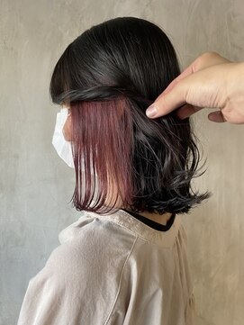 ブリーチ1回のインナーカラーピンク L サクラ Sakura サクラ のヘアカタログ ホットペッパービューティー