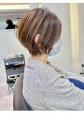 30代/40代/50代・絶壁解消・小顔前下がりショートボブ【中村】