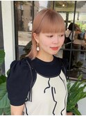ピンクベージュボブ