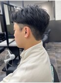 ツーブロック 癖毛カット 短髪 フェードカット 20代30代