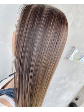 アコ(Aco) 上品ハイライト/白髪ぼかしハイライト/ベージュ/ミルクティー