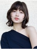 小顔ボブウルフレイヤーイメチェンこなれミディ20代30代
