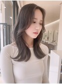 黒髪ボブルフネビージュ小顔ワンレン