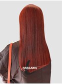 原宿縮毛矯正酸性ストレート髪質改善ミディアムストレート艶髪