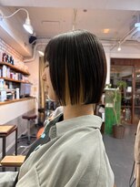 ポタム 東中野(potamu)&nbsp;パツっとボブにインナーカラー