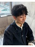 大人マッシュショート×波アレンジ