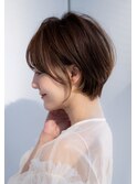 前髪あり大人小顔ショートボブ 30代40代50代【AIN.表参道】川原