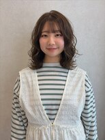 ジーナ  札幌大通(Zina)&nbsp;美髪＊パーマ風ウェーブミディ＊シアーベージュ＊Zina札幌大通