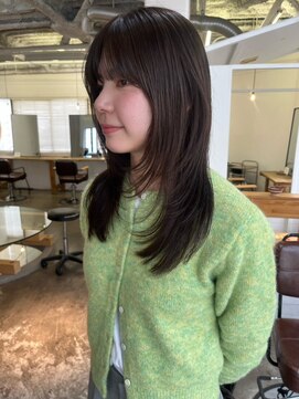 カシェ ナカザキ(CACHE NAKAZAKI) 透明感カラー/オリーブカラー/ロングレイヤー